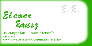 elemer rausz business card